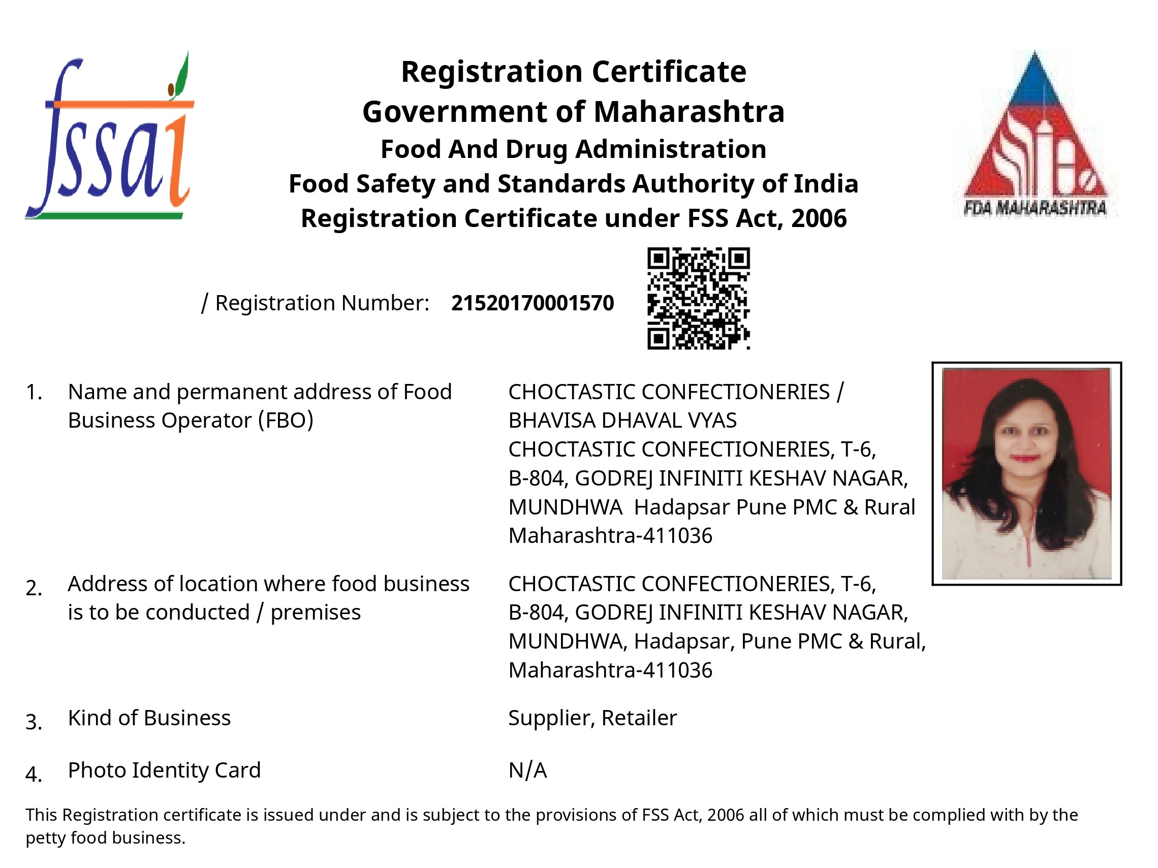 Food Safety Certificate