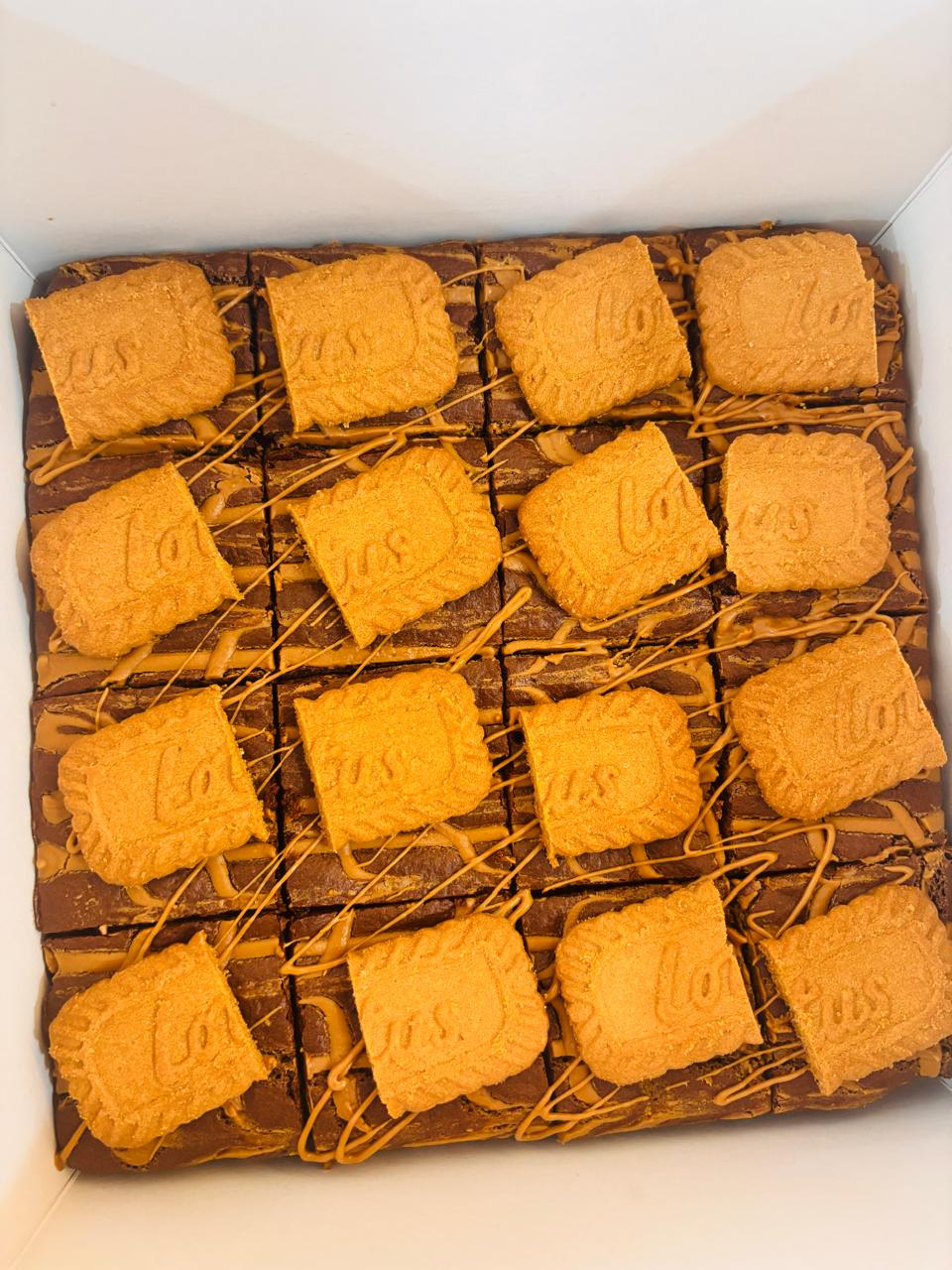 Lotus Biscoff Eggless Brownie